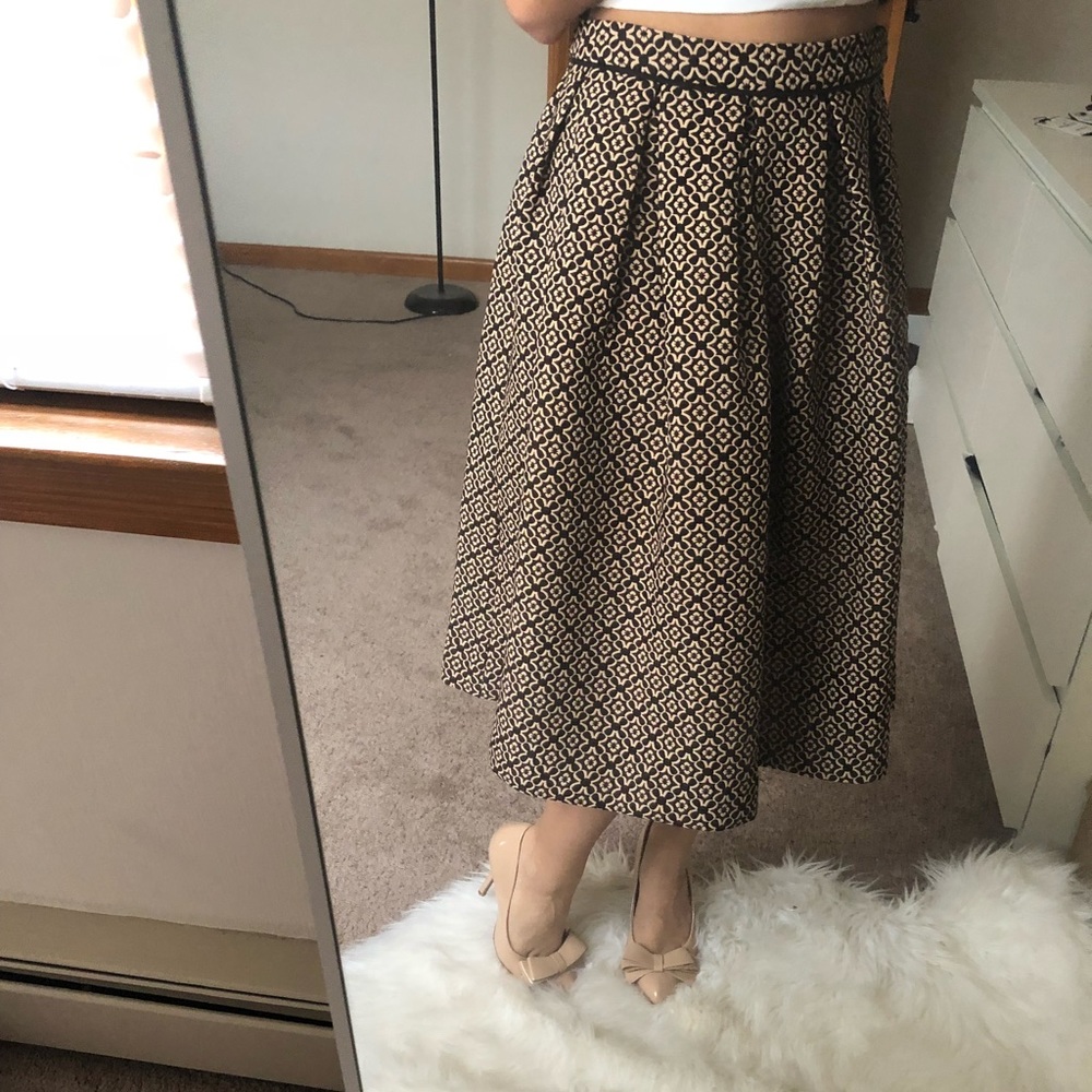 structured quality thick midi skirt